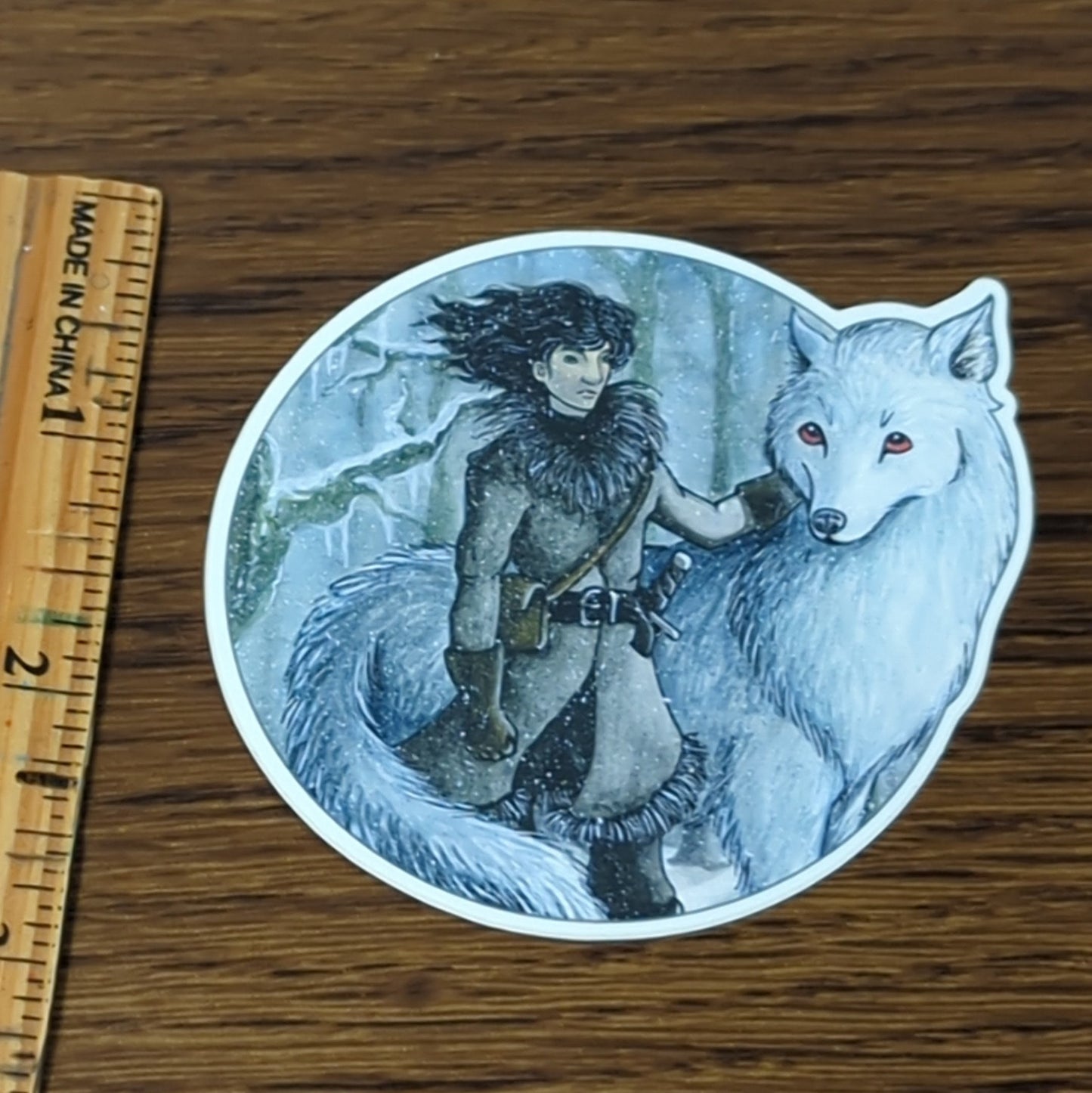 Vinyl Matte Sticker - Jon Snow and Ghost