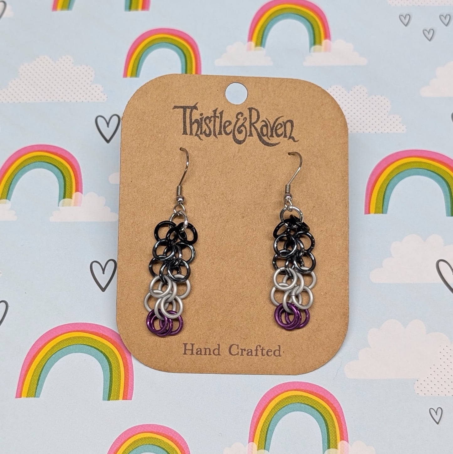 ASEXUAL - Pride Chainmail Earrings