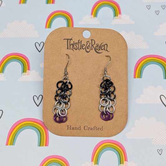 ASEXUAL - Pride Chainmail Earrings
