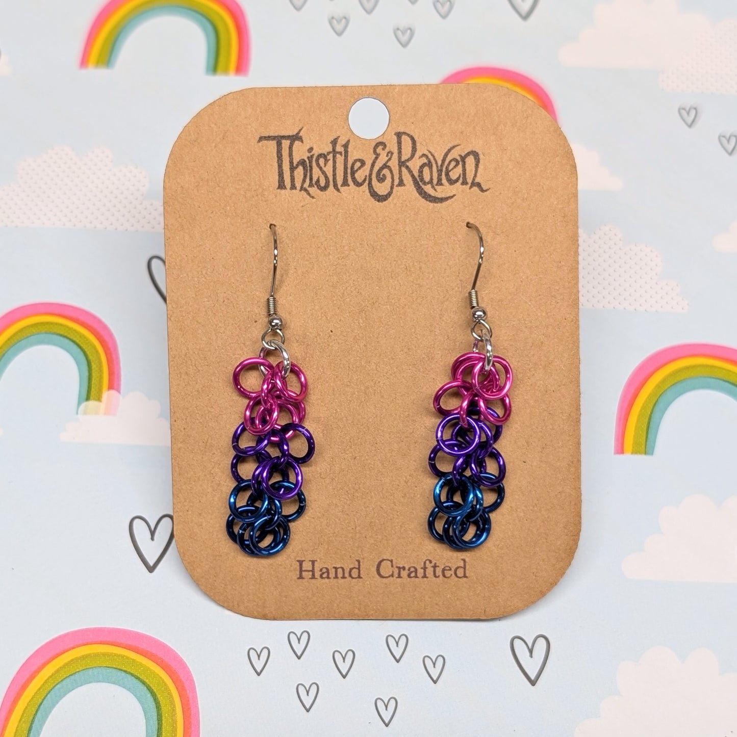 BISEXUAL - Pride Chainmail Earrings