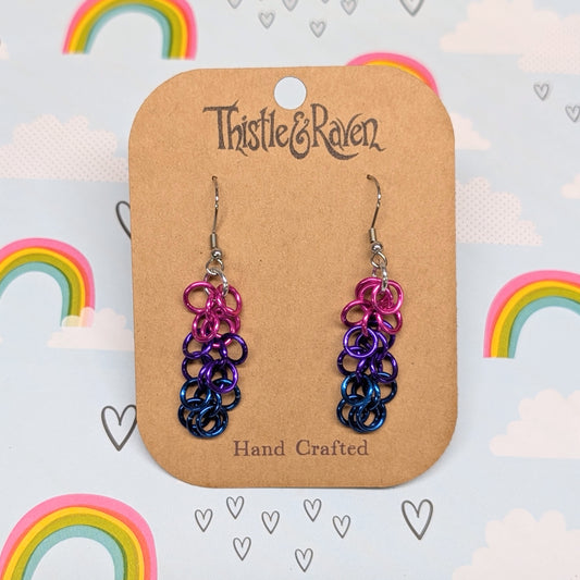 BISEXUAL - Pride Chainmail Earrings