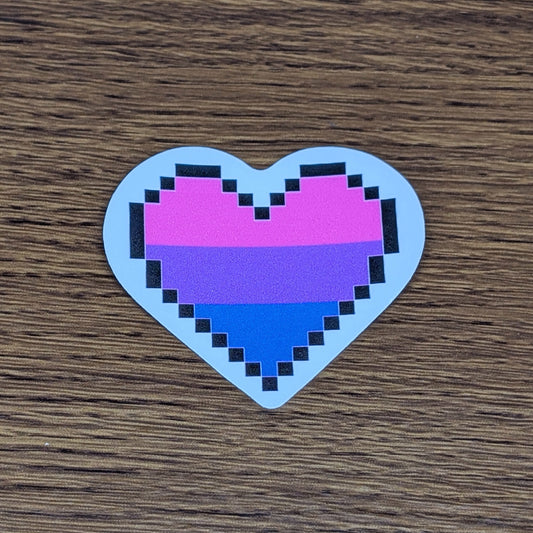 BISEXUAL - Pixel Heart Pride Sticker