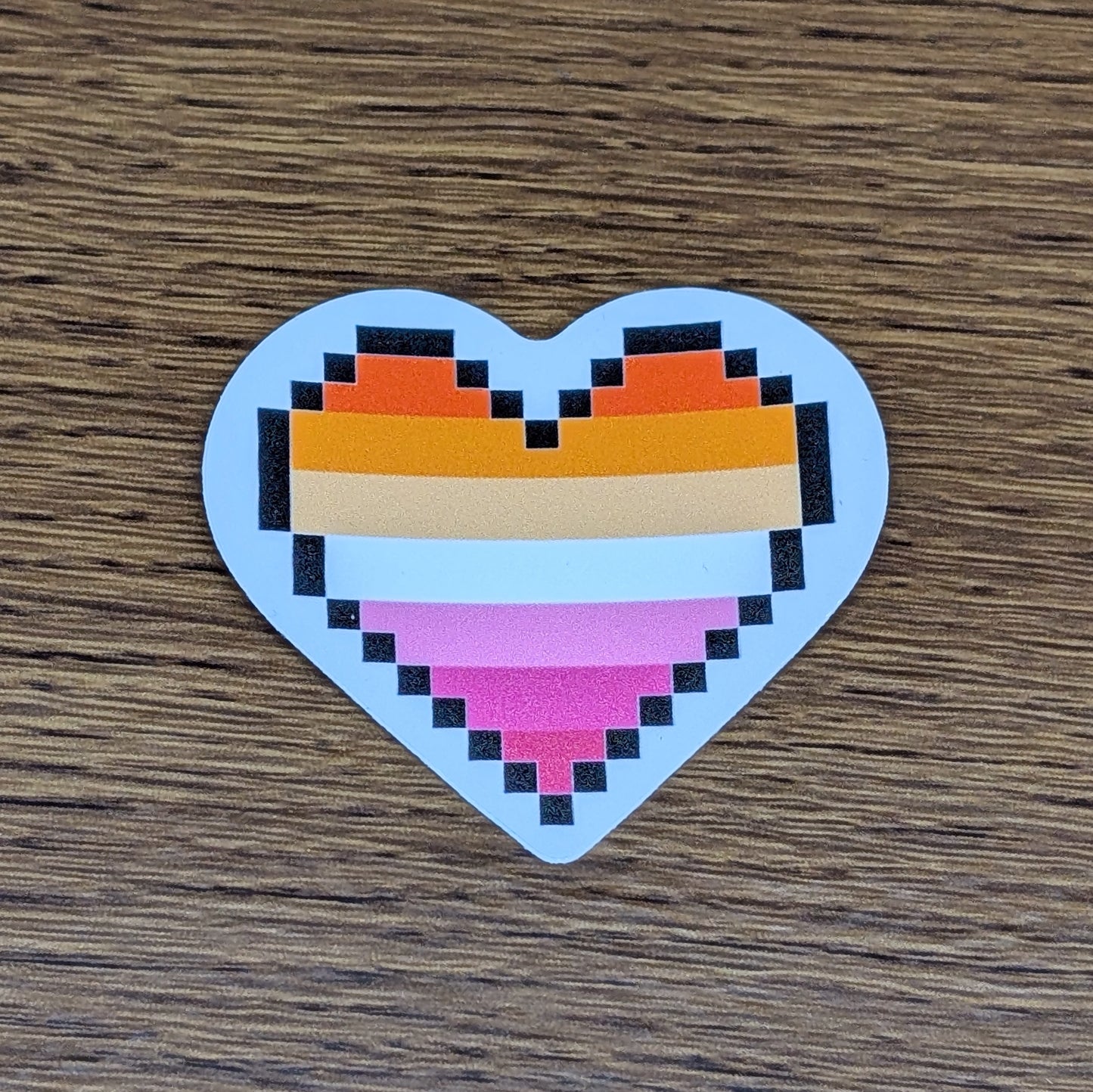 LESBIAN - Pixel Heart Pride Sticker