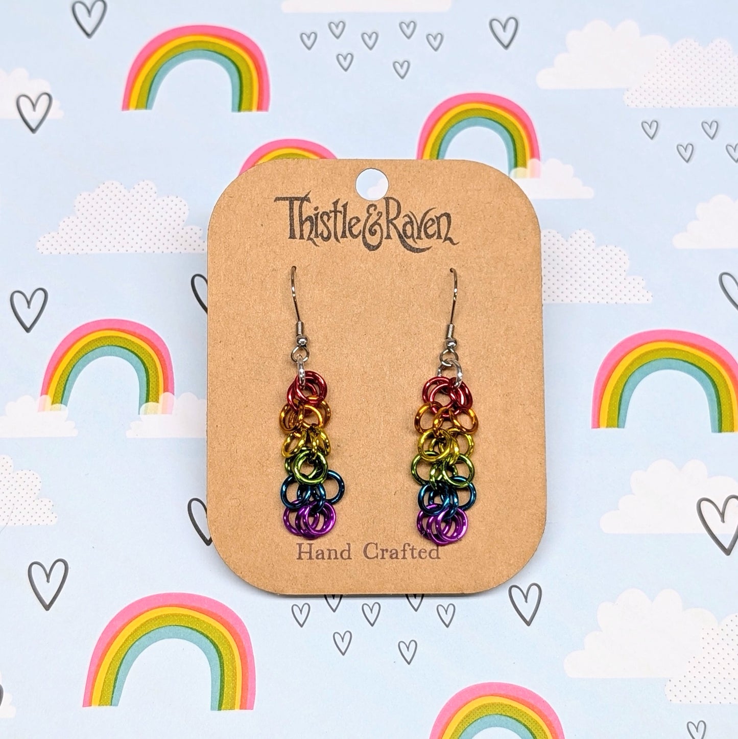 NEON RAINBOW - Pride Chainmail Earrings