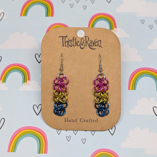 PANSEXUAL - Pride Chainmail Earrings