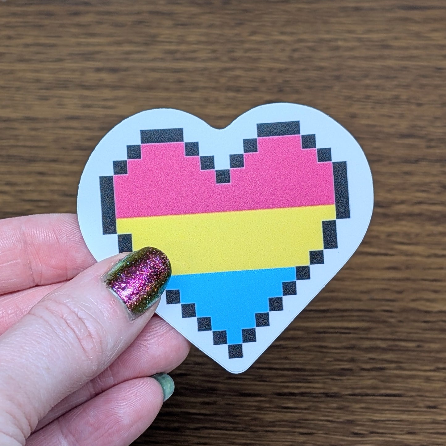 PANSEXUAL - Pixel Heart Pride Sticker