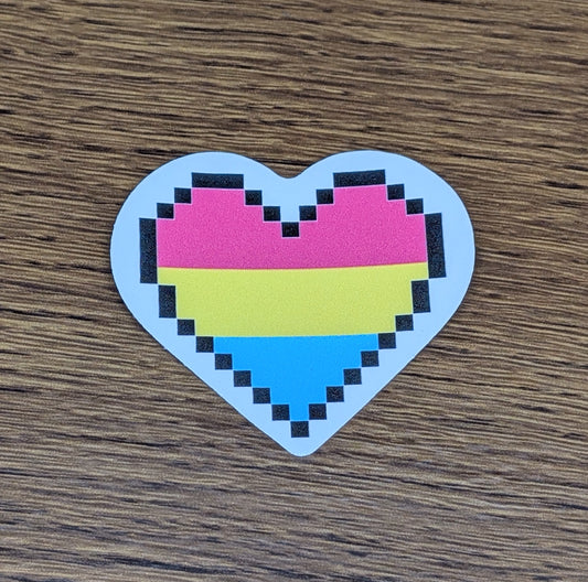 PANSEXUAL - Pixel Heart Pride Sticker