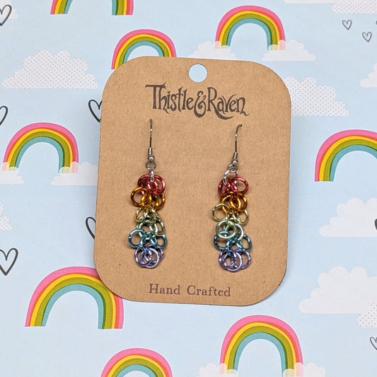 PASTEL RAINBOW - Pride Chainmail Earrings