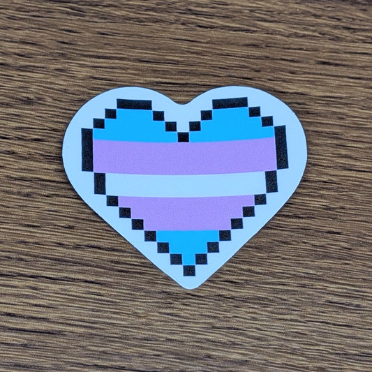 TRANSGENDER - Pixel Heart Pride Sticker