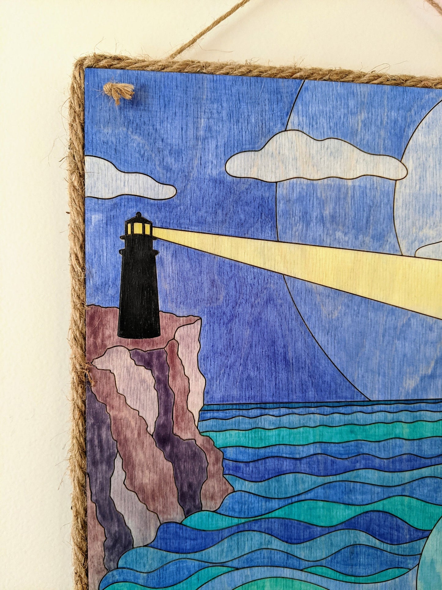 Custom Lighthouse Wooden Laser Cut Wall Art