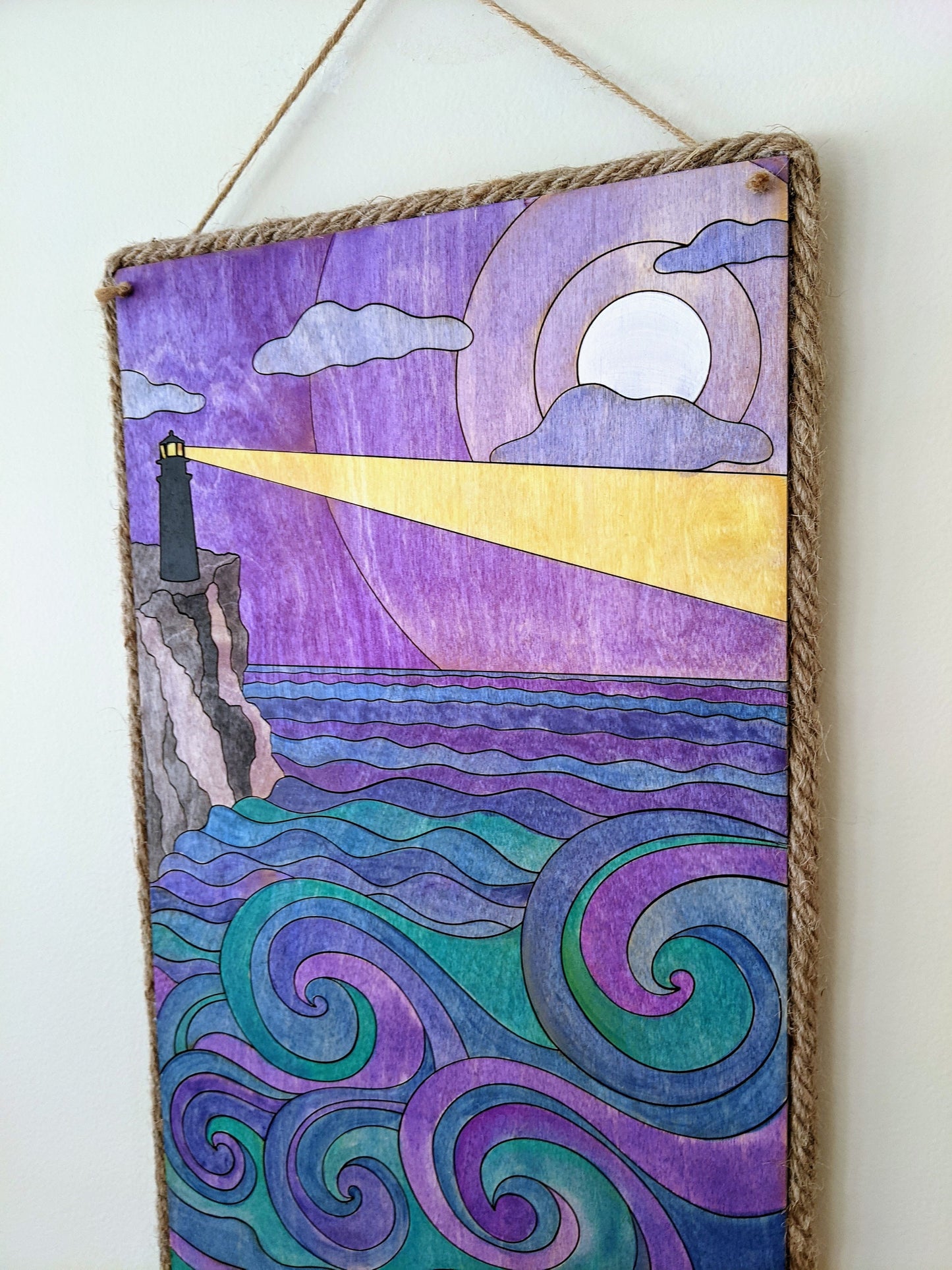 Custom Lighthouse Wooden Laser Cut Wall Art