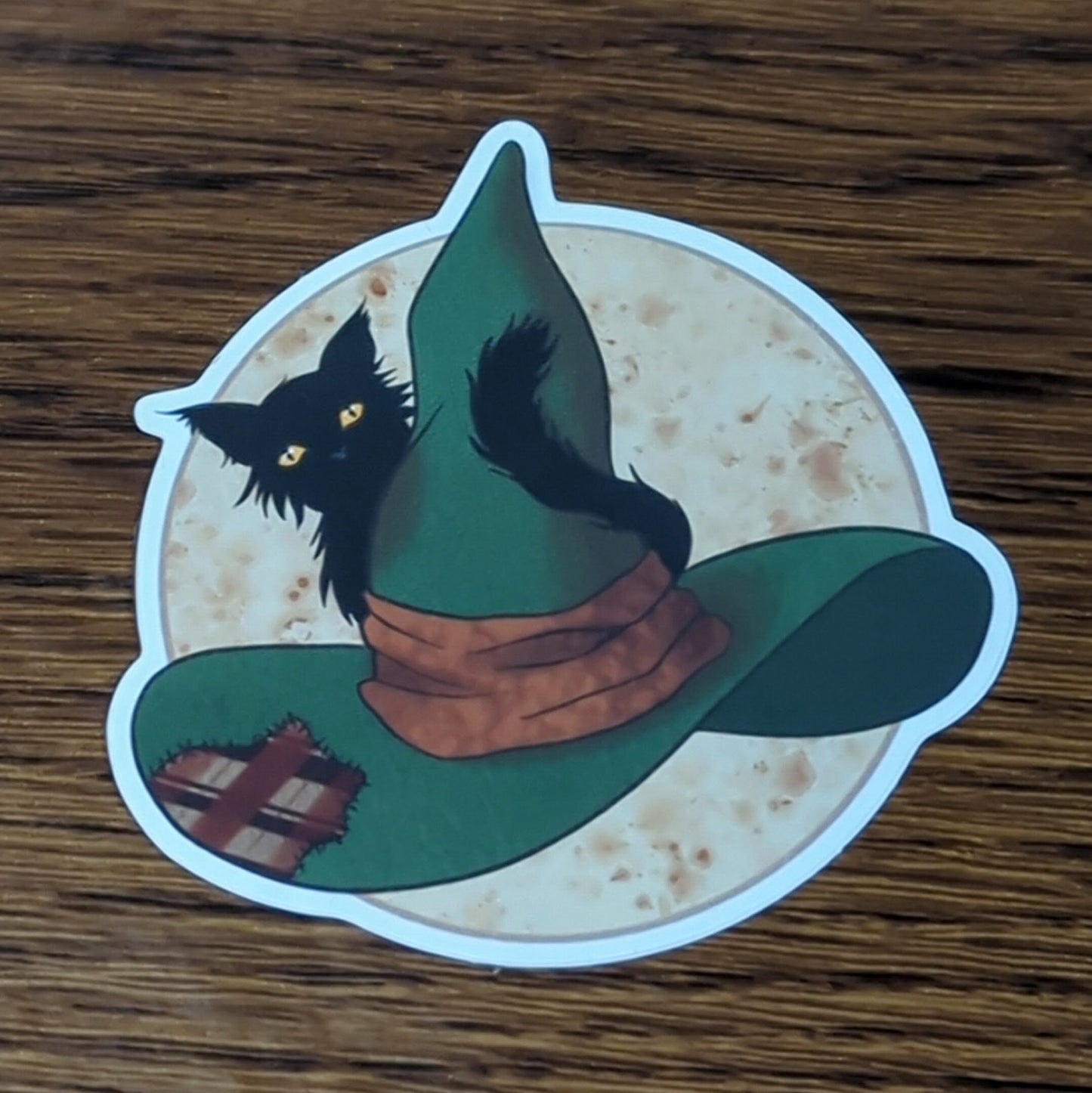 Vinyl Matte Stickers - Witch Hat and Black Cat