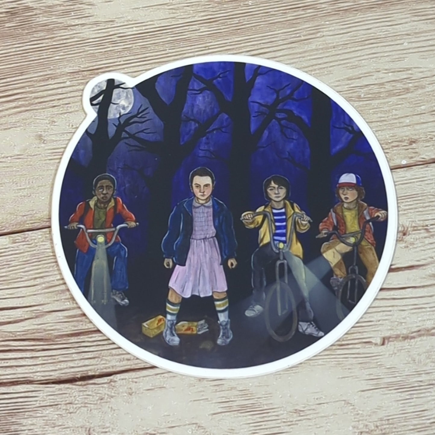 Vinyl Matte Sticker - Stranger Things, Meeting in the Woods
