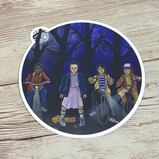 Vinyl Matte Sticker - Stranger Things, Meeting in the Woods