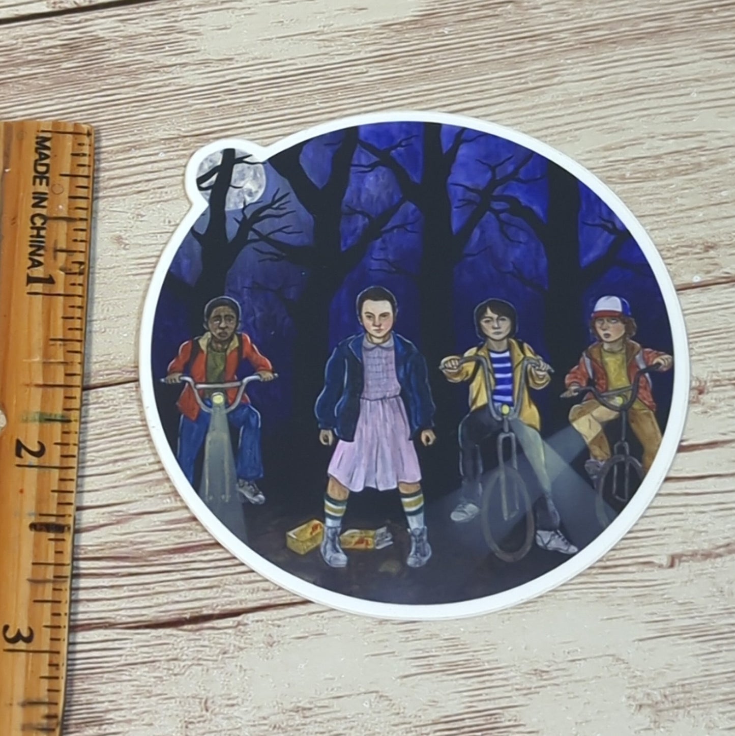 Vinyl Matte Sticker - Stranger Things, Meeting in the Woods