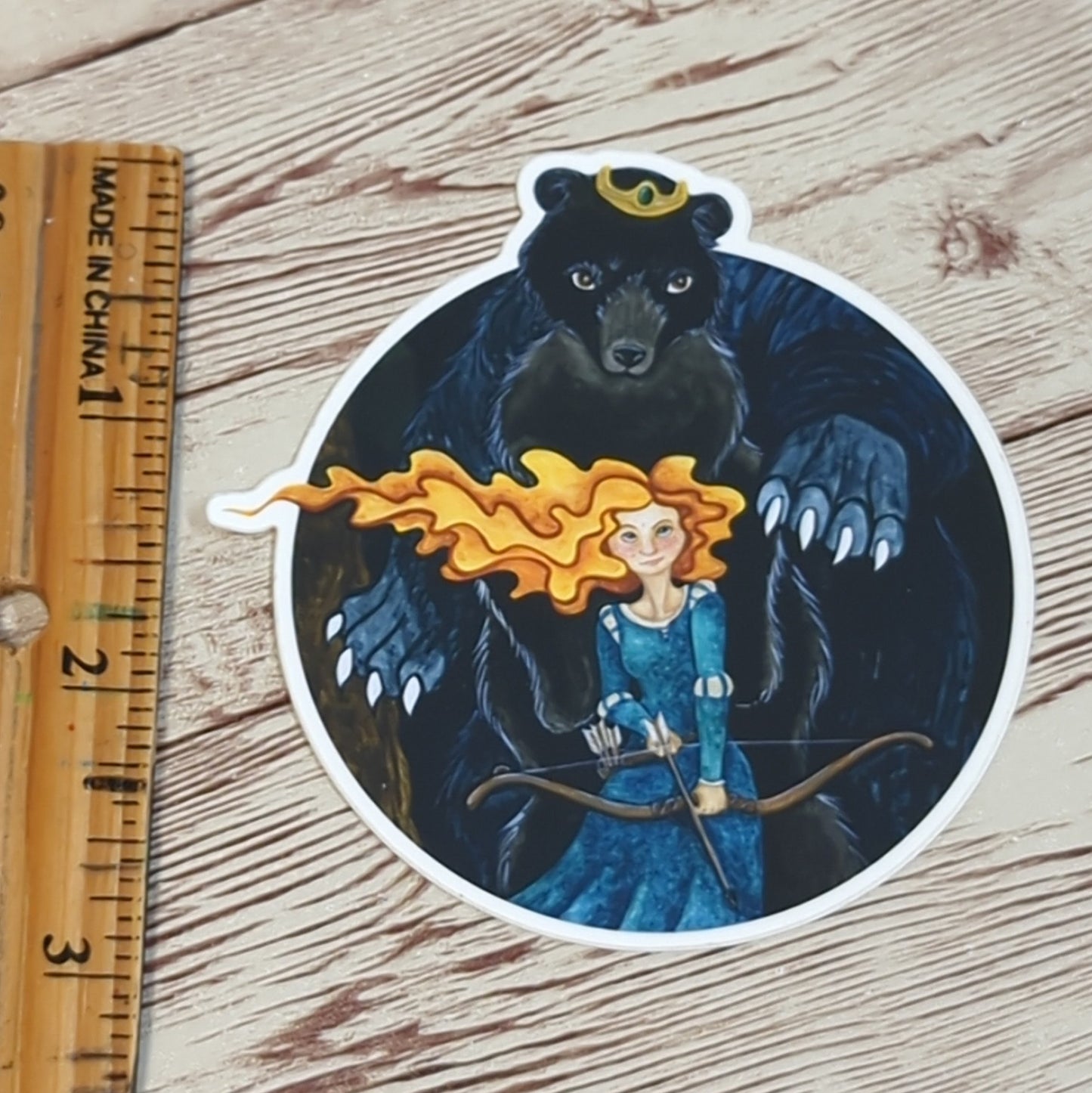 Vinyl Matte Sticker - Brave, Merida and her Mom