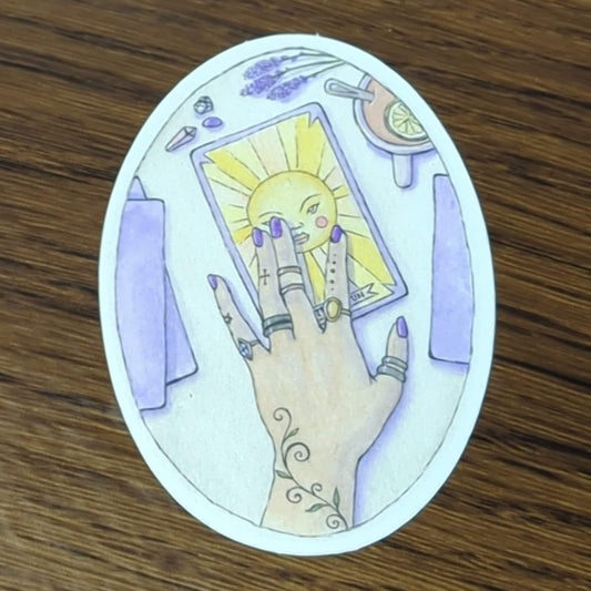 Vinyl Matte Sticker - Tarot Reading