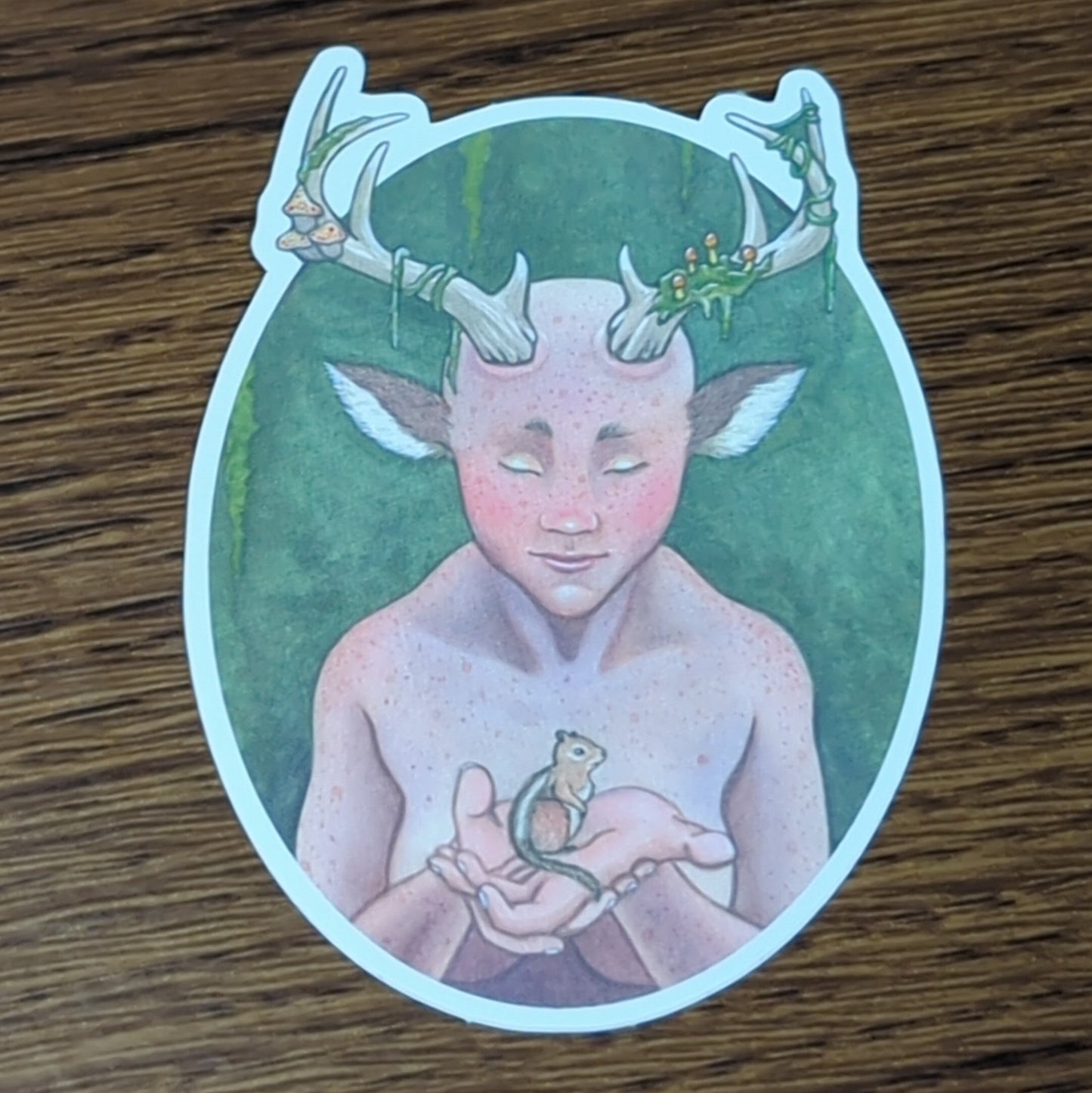 Vinyl Matte Sticker - New Friends, Faun and her Chipmunk