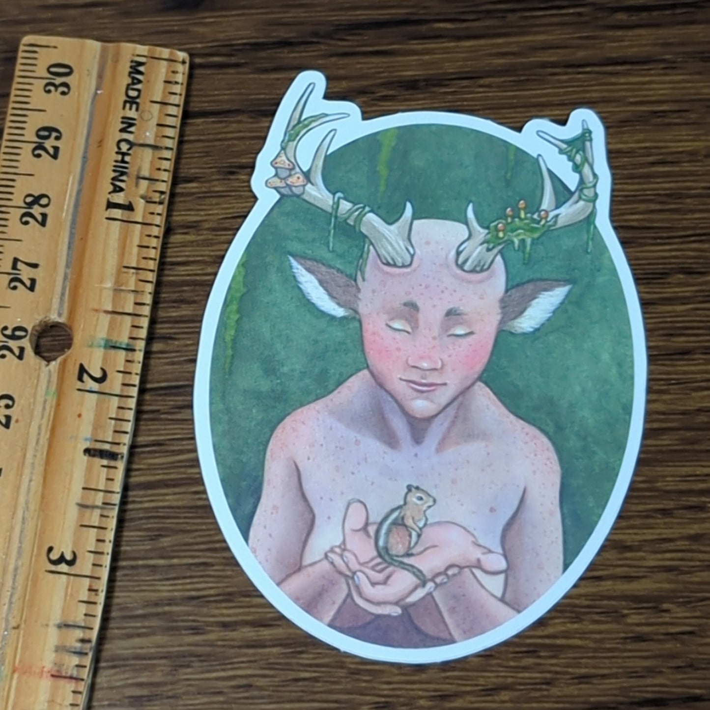 Vinyl Matte Sticker - New Friends, Faun and her Chipmunk