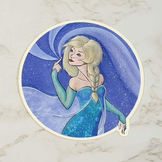Vinyl Matte Sticker - Ice Queen, Frozen Inspired Sticker