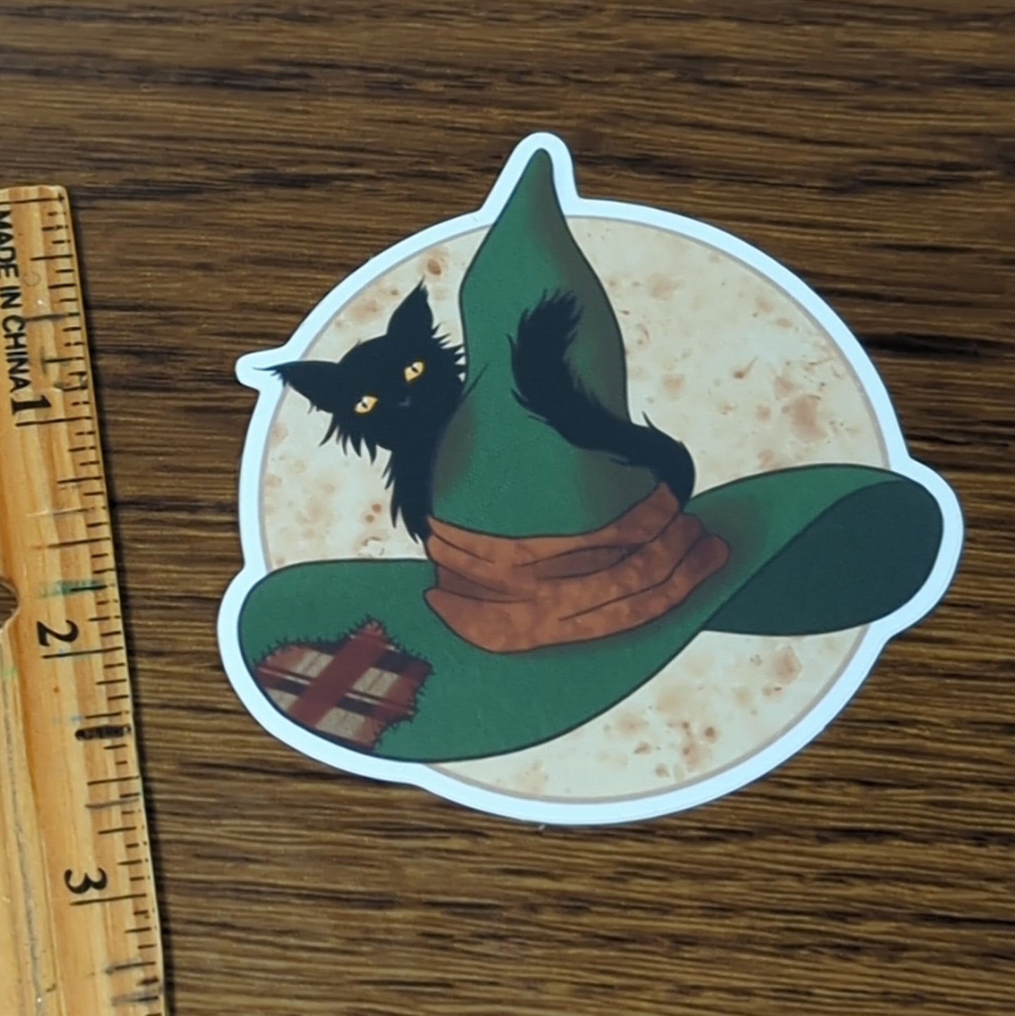 Vinyl Matte Stickers - Witch Hat and Black Cat