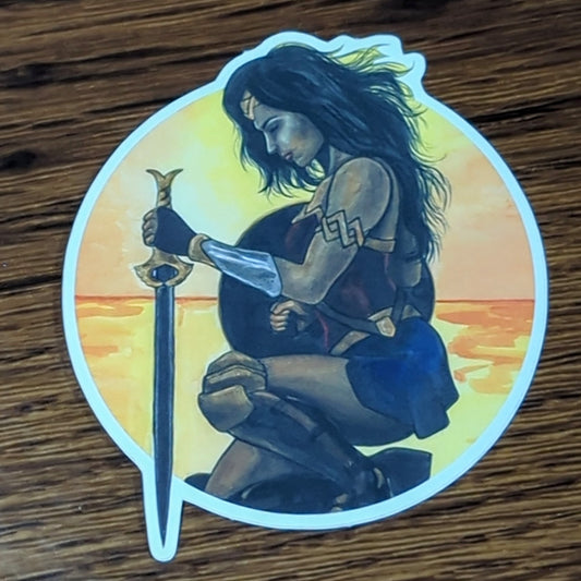Vinyl Matte Sticker - Wonder Woman