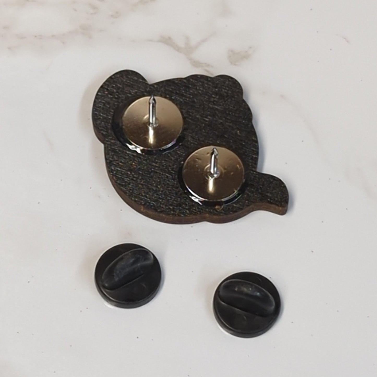 Laser Cut Wooden Hand-painted Bisexuali-Tea Pin